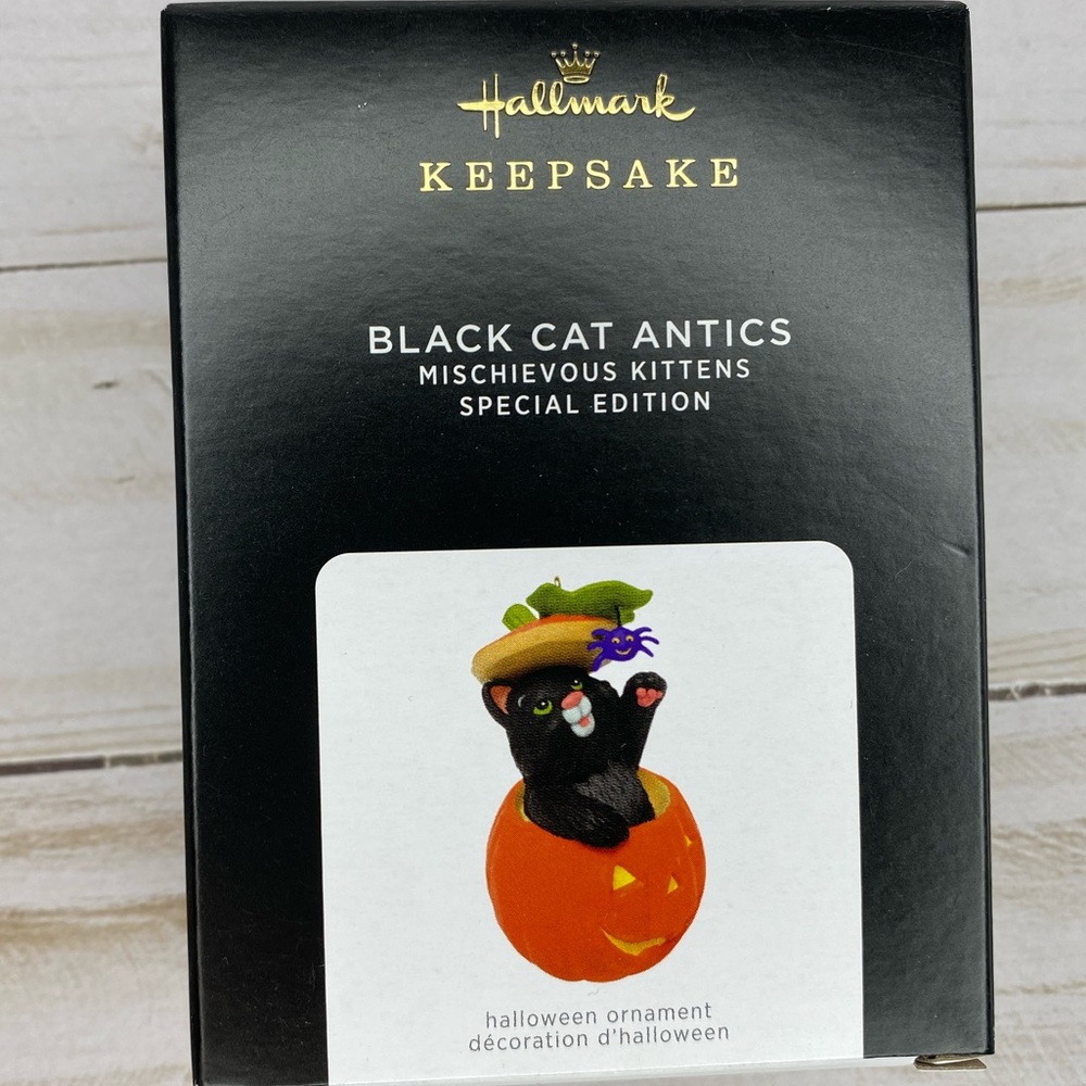 Black Cat Antics Mischievous Kitten Series Hallmark Ornament